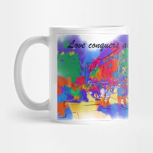 Love Conquers All Seattle Abstract Mug